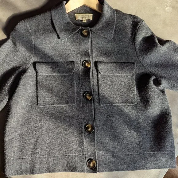 Sézane Betty Cardigan | Charcoal Grey | S - Picture 4 of 15